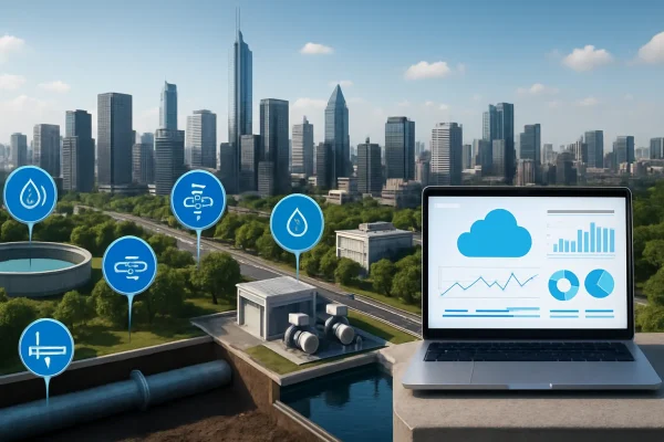 IoT Based Water Management System for Smart Cities monitoring urban water infrastructure in real time