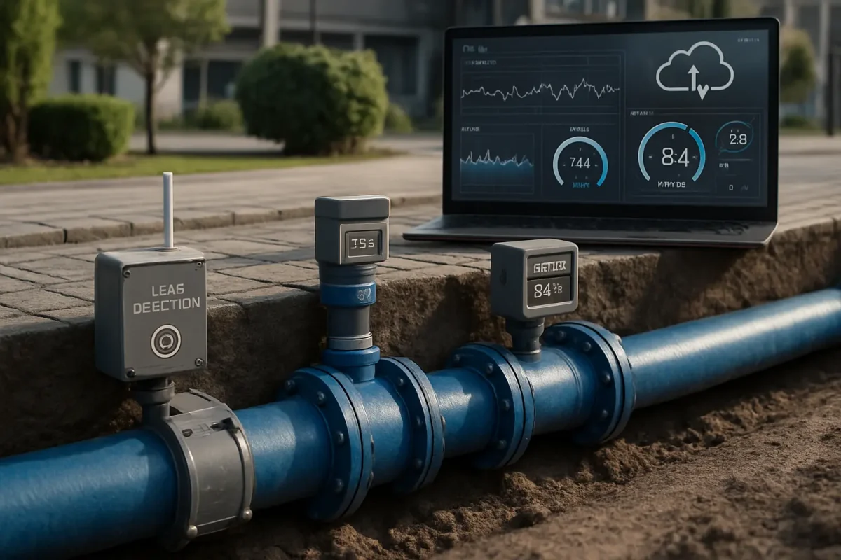 water leakage detection system IoT-based Water Leakage Detection System monitoring underground pipelines